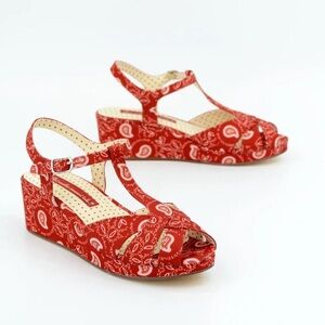 B.A.I.T. Bandana print Wedge Sandals